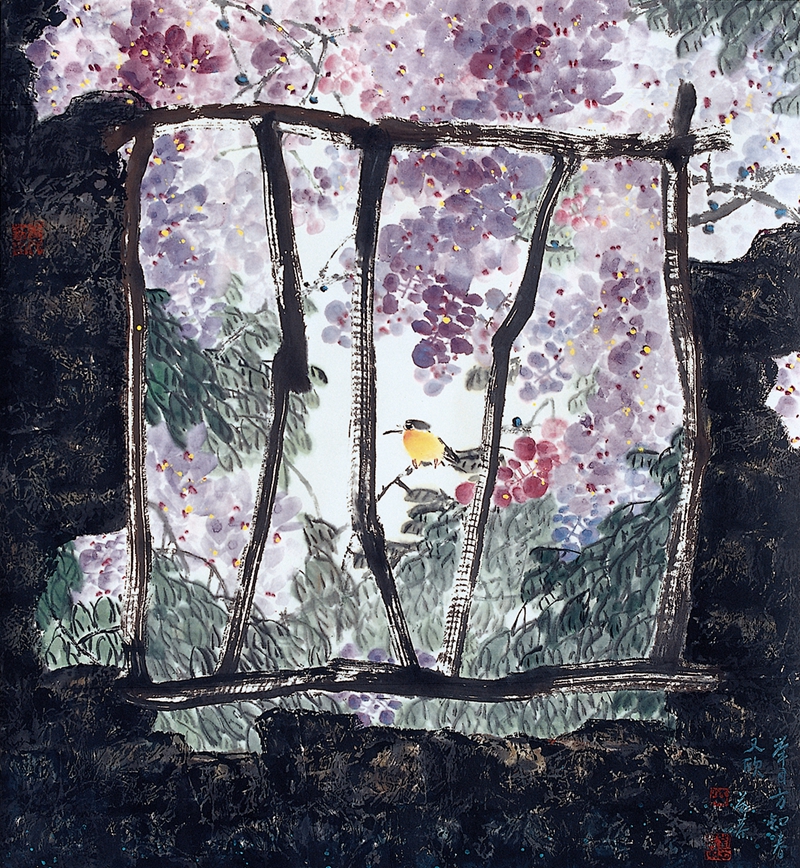 举目方知春有欣100×92cm