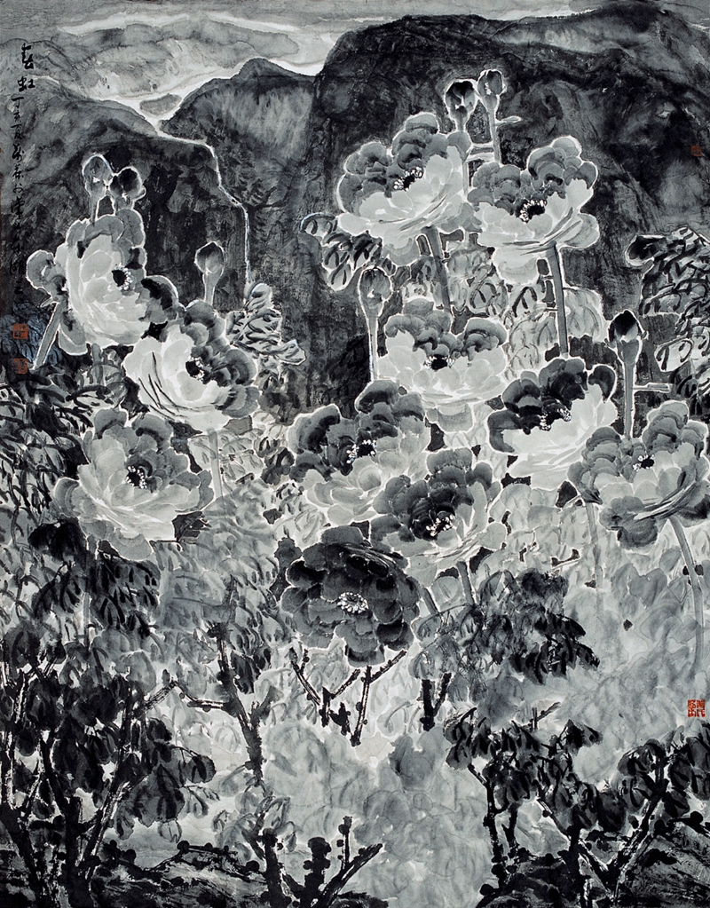 花红叶绿  水蓝山青180×142cm