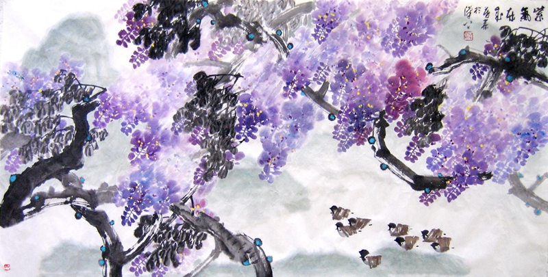 紫气东来68×136cm