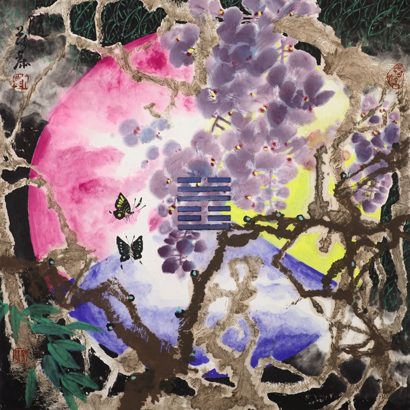 随  相辅增新64×64cm