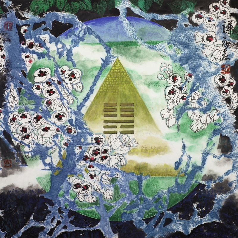 谦  大智若愚64×64cm