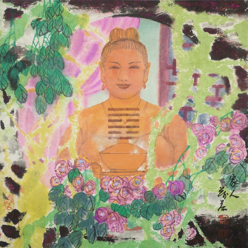 家人  贤妻家安64×64cm
