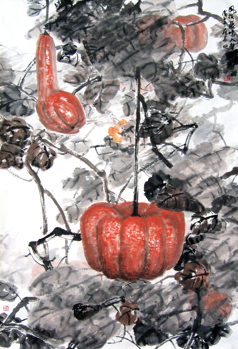 风拨藤鸣入梦酣180×122cm