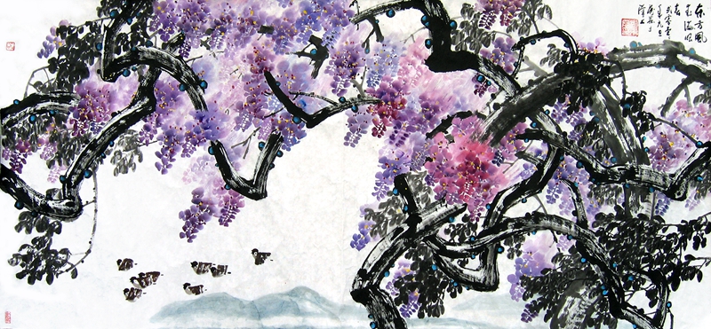 东方风来春满眼122×240cm